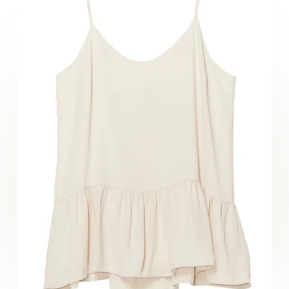Club Monaco Silk Cream Camisole Top